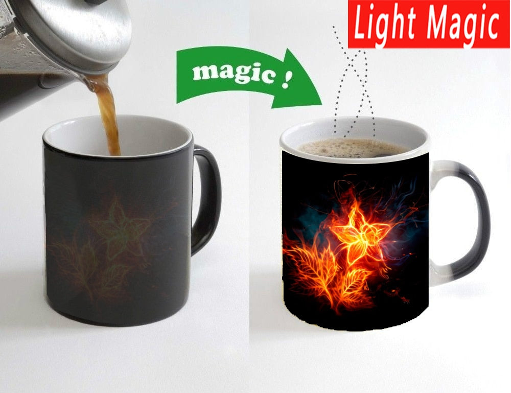 king lion Wolf Color Changing Mug Magic Heat Sensitive Tea Cup Coffee Mug Gift Mug to collect or give as a gift